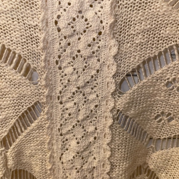 Olivia Sky Cream Crocheted Cardigan size medium - Picture 6 of 6